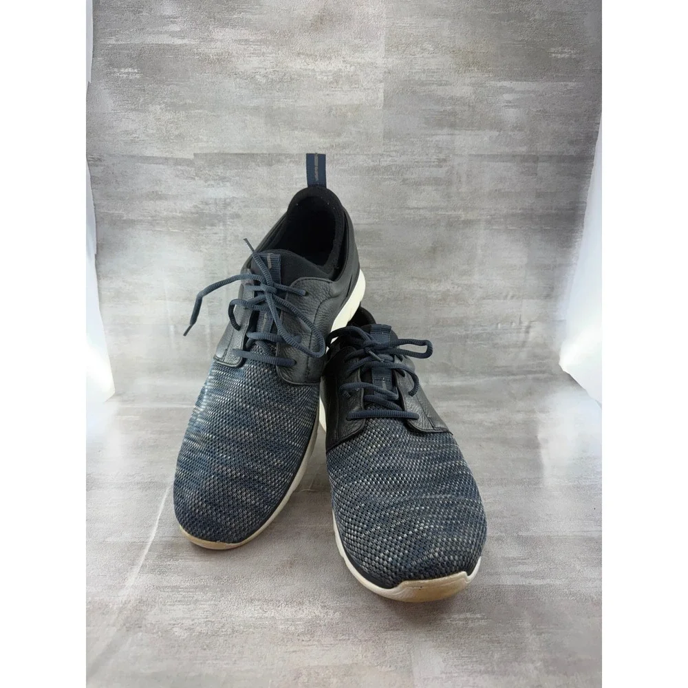 Johnston Murphy XC4 Prentiss Navy Knit Leather Waterproof Shoes 25-3057 Men 13M